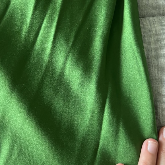 Reformation Joanne Silk Dress Green US4 - Picture 13 of 14